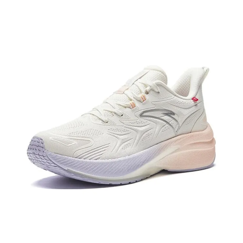 Anta Rocket 5.0 Cushioning Wear Resistant Low Top Training Running Shoes Women's White Silver-1