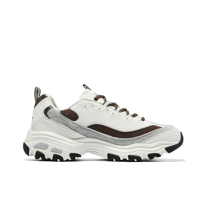 Skechers D'Lites Varsity Spirit Sneaker 'White Brown Grey'-1