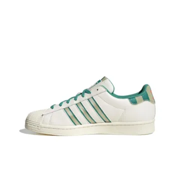 Adidas Originals Superstar Shoes 'Cream White Green Gold'