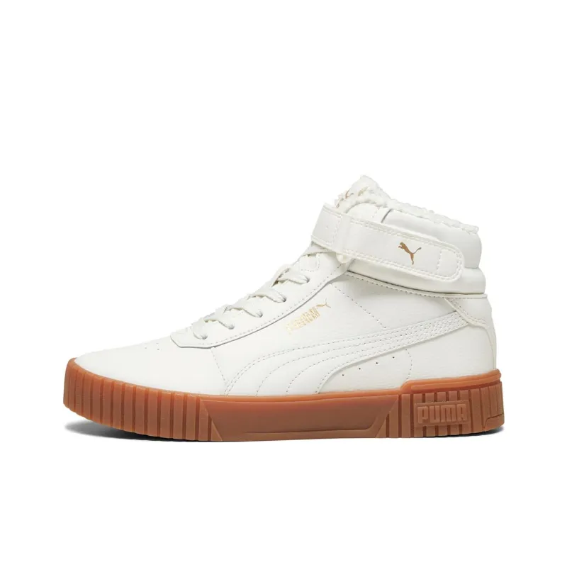PUMA Carina 2.0 2.0 Cushioning Wear-Resistant Mid-Top Casual Shoes Women's Gold-0
