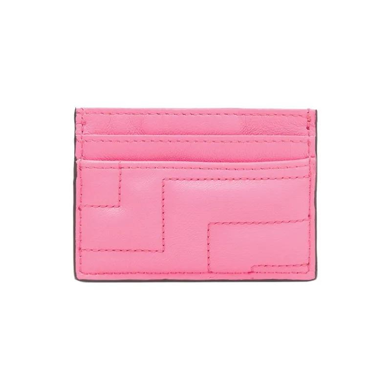 Jimmy Choo Avenue Embossed Nappa Leather Card Holder Regular Women's Sugar Pink-2