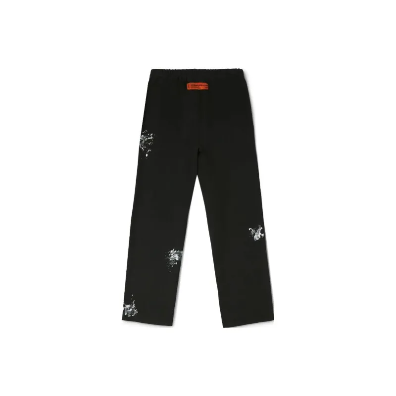 HERON PRESTON Paint-splatter Cotton Track Trousers-1