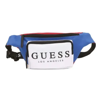 GUESS Polyester With Canvas Canvas Bag Fanny Pack Regular Unisex Blue Red White