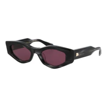 Valentino Acetate Irregular Shape Sunglasses Women's Black