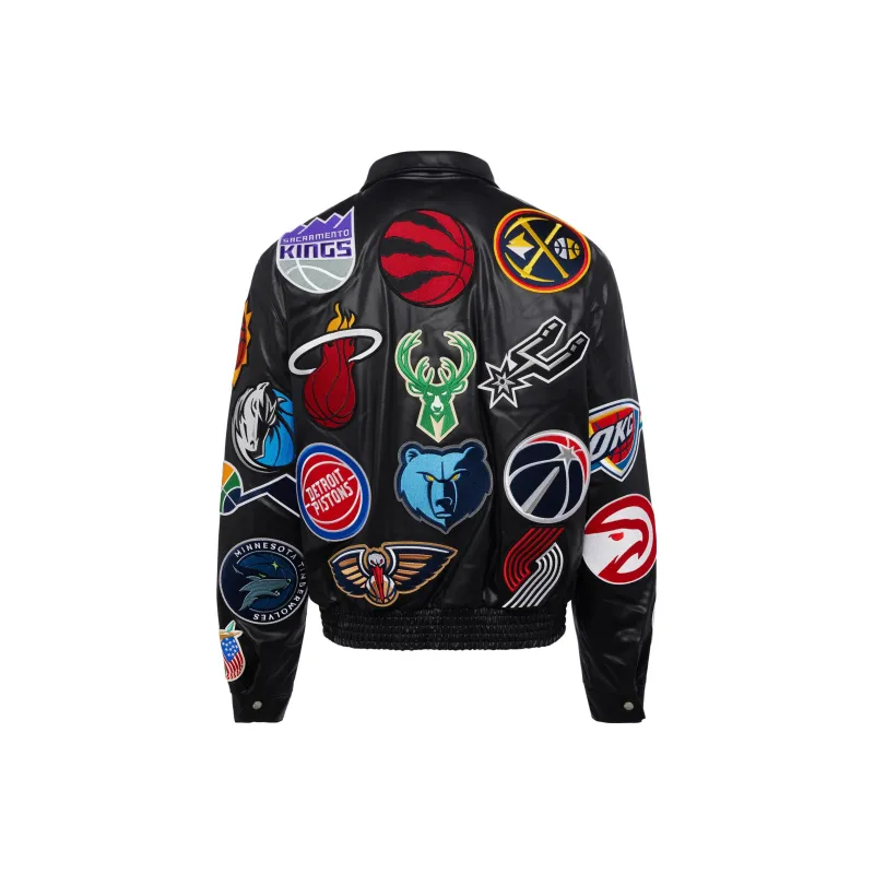 JEFF HAMILTON X Nba Collage Vegan Leather Jacket-8