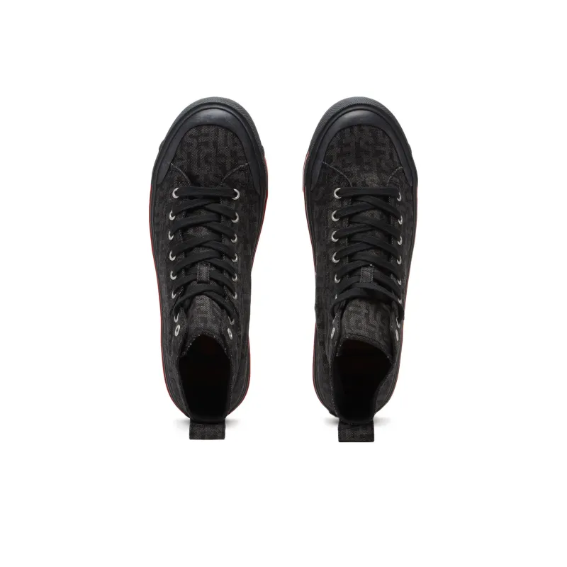 DIESEL S-Athos High-Top Skateboard Shoes Men's Black-3