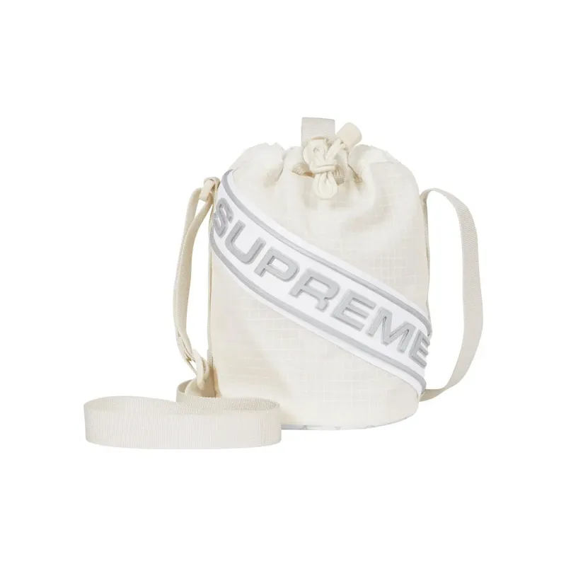 Supreme Waterproof Nylon Storage Bag, Toiletry Bag, Bucket Bag, Shoulder Bag, Crossbody Bag Trumpets Unisex White-0