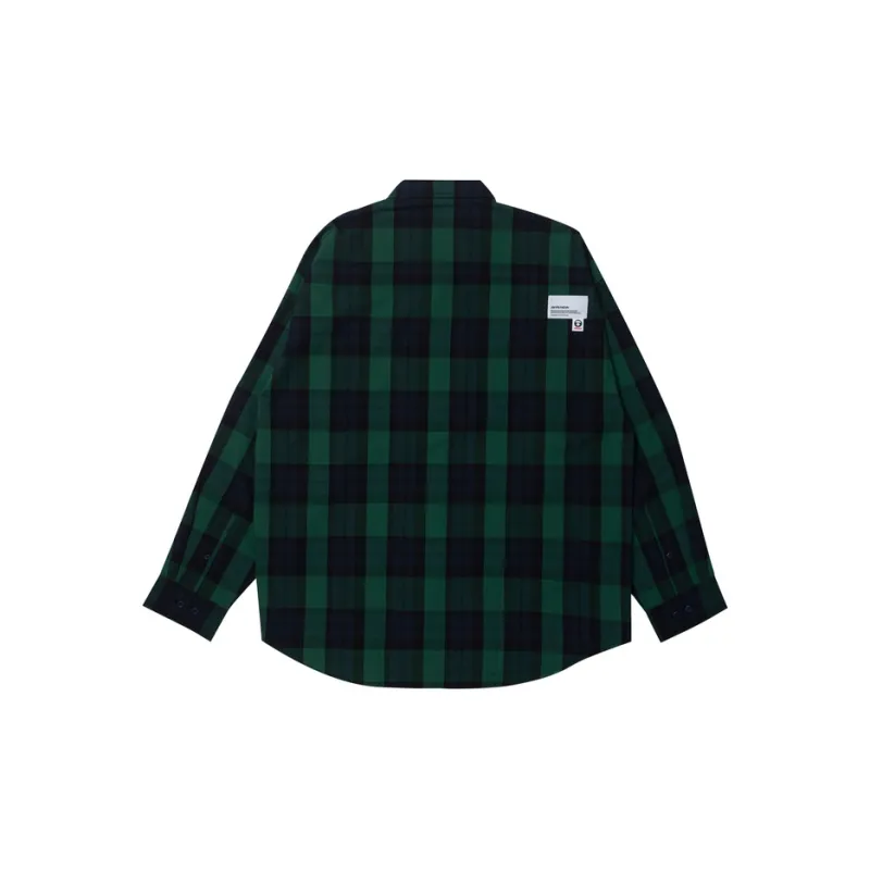 Aape By *A Bathing APE® Check print Logo print Shirt-3