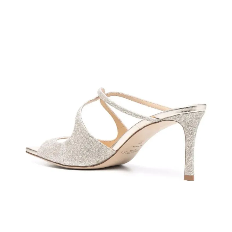 Jimmy Choo Anise 95mm Glitter Mules-2