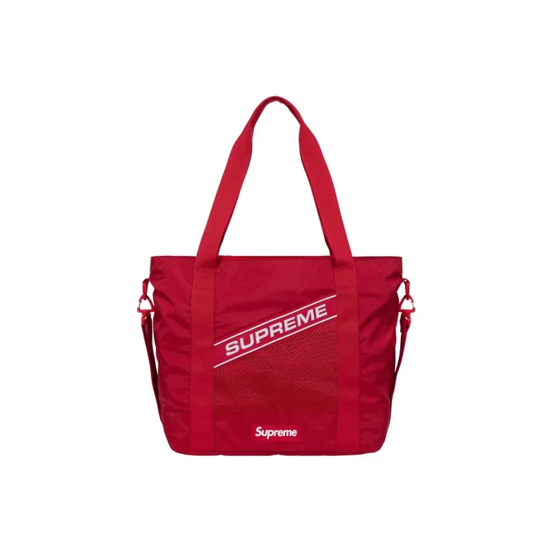 Supreme Water Resistant Nylon Tote Bag Shopping Bag Shoulder Bag Crossbody Bag Handbag Regular Unisex Red-0