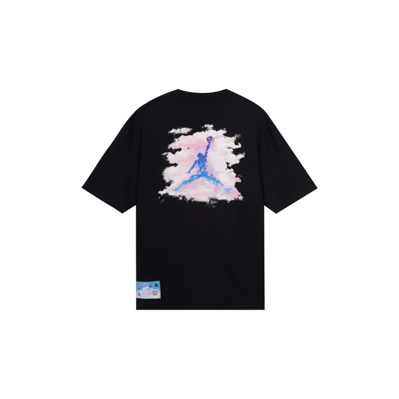 Jordan Drop Shoulder Sleeve T-Shirt Men's Black-1