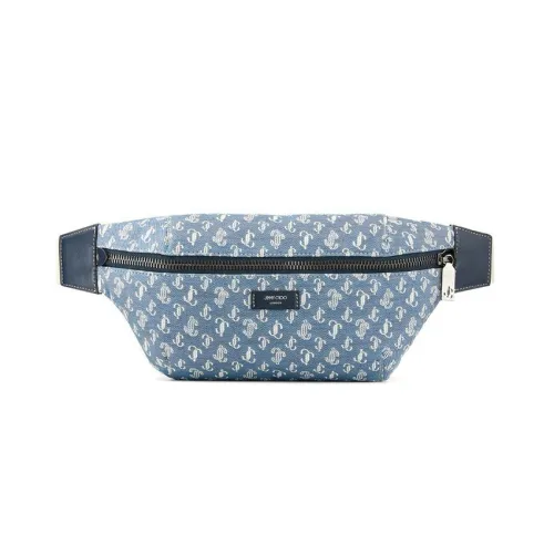 Jimmy Choo Fabric With Calfskin Fanny Pack Men's Blue