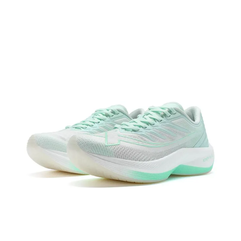 XTEP Integrated Molding Generation 1 Cushioning Wear-Resistant Low-Top Running Shoes Women's Foam Green/Sail White-2