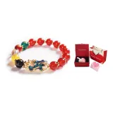 Agate Beaded Bracelet, Gift Box Set