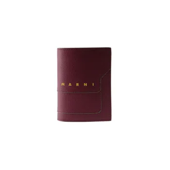 MARNI Calfskin Wallet Mini Women's Rose Red