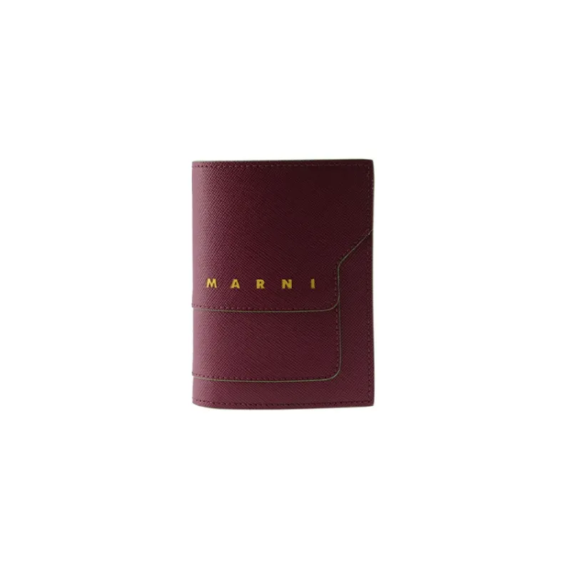 MARNI Calfskin Wallet Mini Women's Rose Red-0