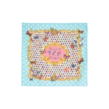 VERSACE Silk Scarves Women's Blue