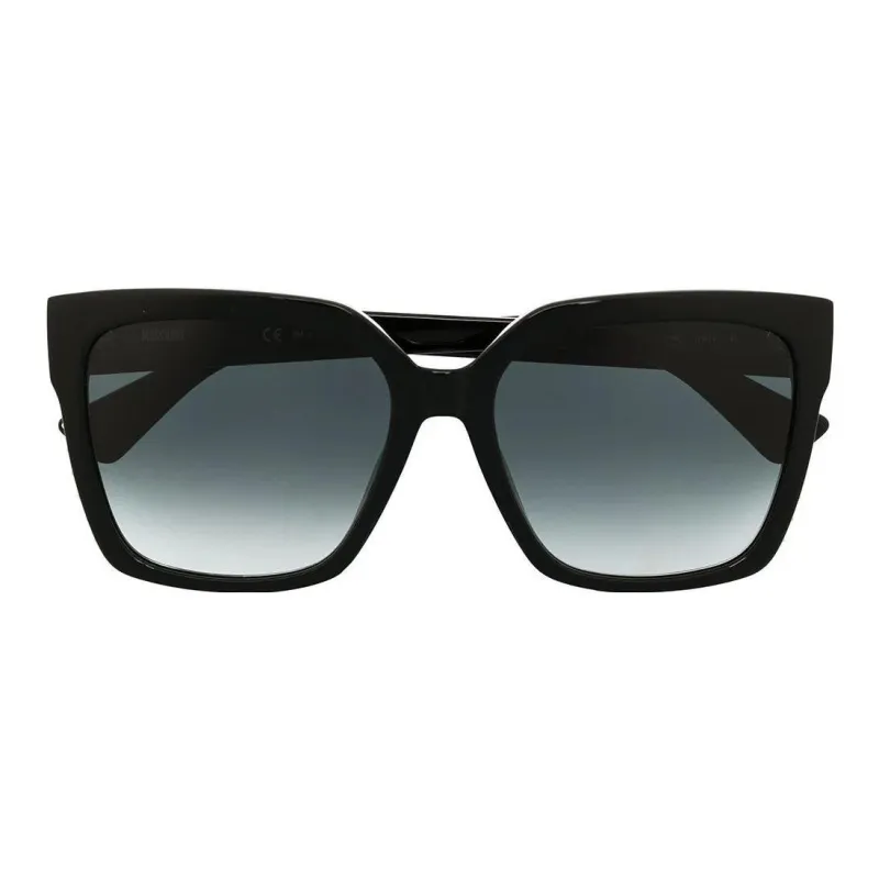 MOSCHINO Acetate Square Sunglasses Women's Black-1