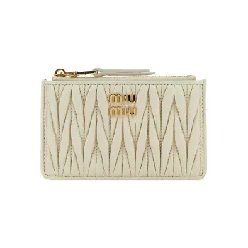MIU MIU Leather Wallet Women's White