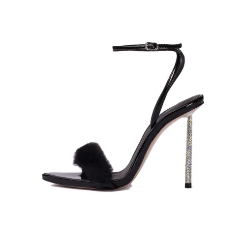 Le Silla Bella 105mm Faux-fur Sandals