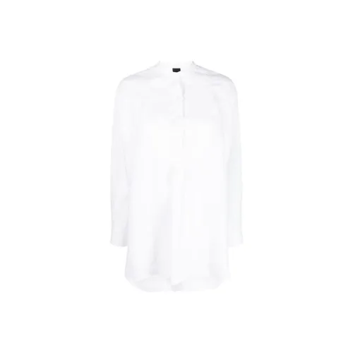 ASPESI Collarless Linen Bib Shirt