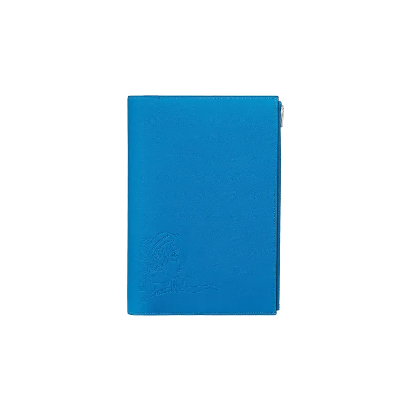 HERMES Swift Calfskin Storage Bag Unisex T7 BleuHydra Water Nymph Blue-0