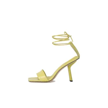 By Far Devon Strap Sandals 10cm Women's Yellow