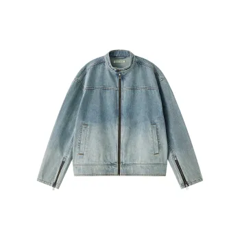 Organic Emotion Denim Jacket Unisex Washed Blue