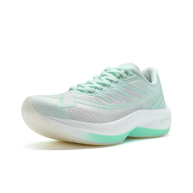 XTEP Integrated Molding Generation 1 Cushioning Wear-Resistant Low-Top Running Shoes Women's Foam Green/Sail White-1