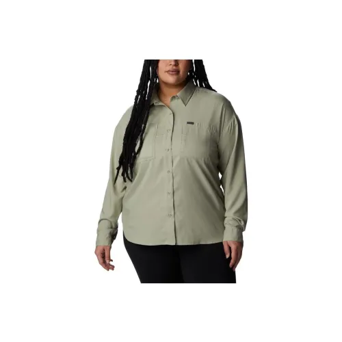 Columbia Silver Ridge Shirts Women's Green