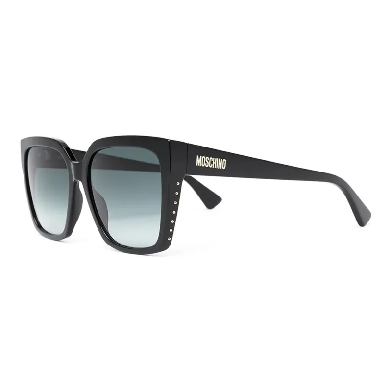 MOSCHINO Acetate Square Sunglasses Women's Black-0