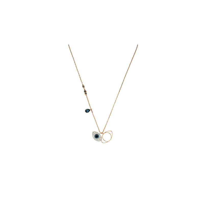 Swarovski Eye Gemstone Pendant Necklace-1