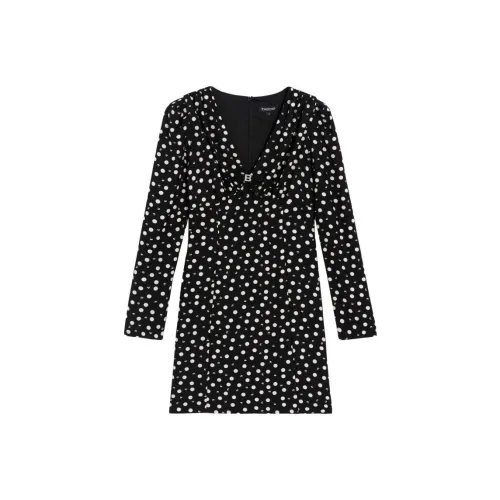 Bebe Long-Sleeved Dresses Women's Black/White