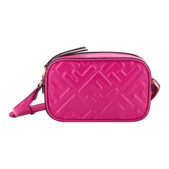FENDI Calfskin Camera Bag, Shoulder Bag, Crossbody Bag Mini Women's Pink