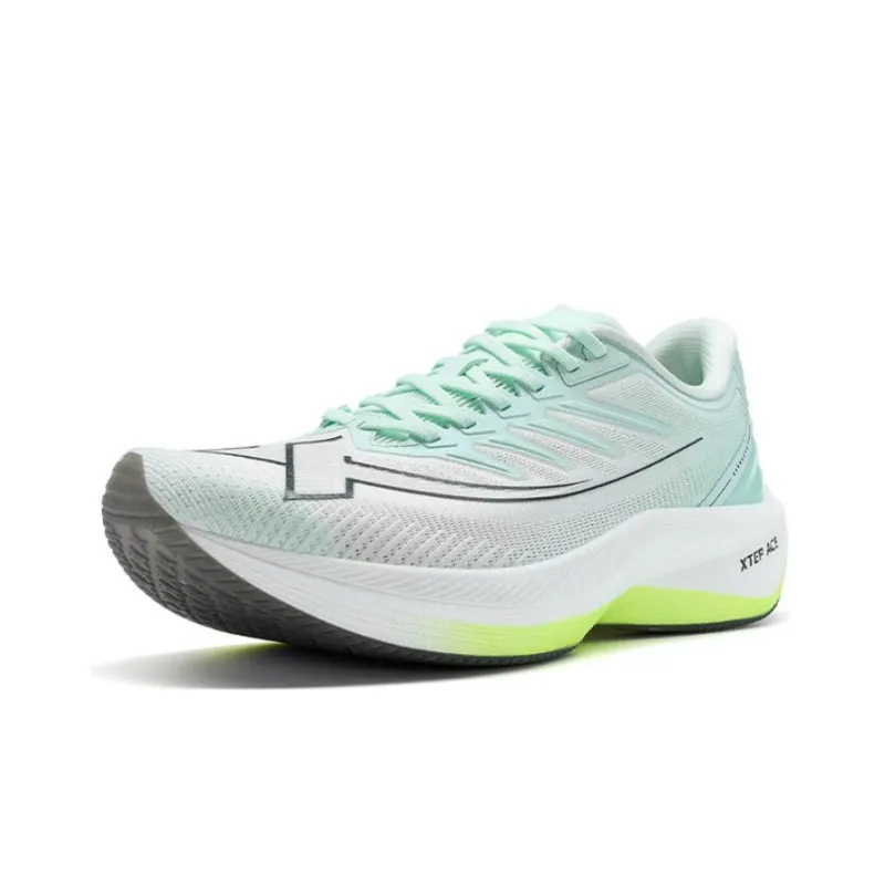 XTEP Integrated Molding Generation 1 Cushioning Wear-Resistant Low-Top Running Shoes Men's Foam Green/Sail White-1