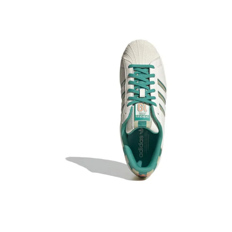 Adidas Originals Superstar Shoes 'Cream White Green Gold'-3