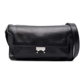 MARNI Trunk Calfskin Crossbody Bag Shoulder Bag Men's Black