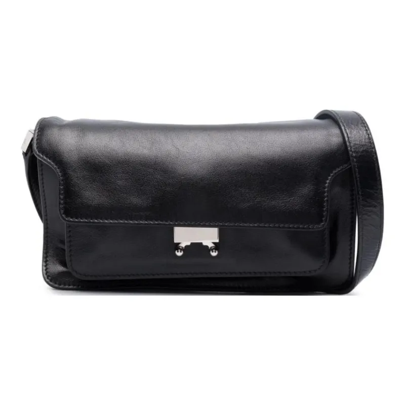 MARNI Trunk Calfskin Crossbody Bag Shoulder Bag Men's Black-0