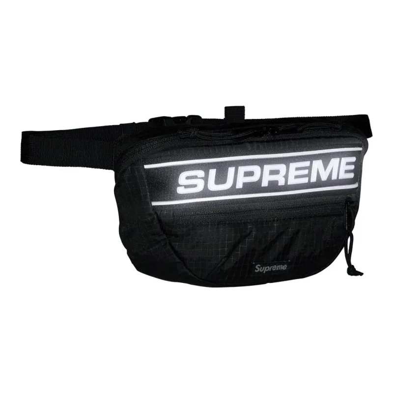 Supreme Waterproof Nylon Crossbody Bag, Fanny Pack Unisex Black-3