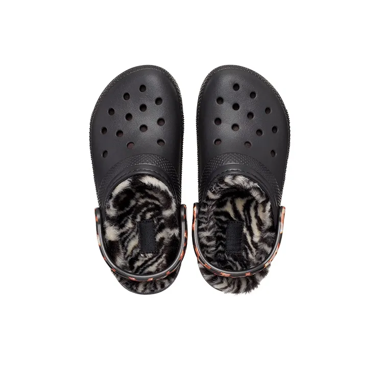 Crocs Classic Lined Animal Remix Clog 'Black & Multi'-3