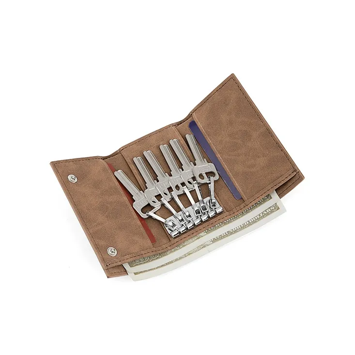 MashaLanti Leather Wallet Card Holder Key Pouch Men's Multicolor-10