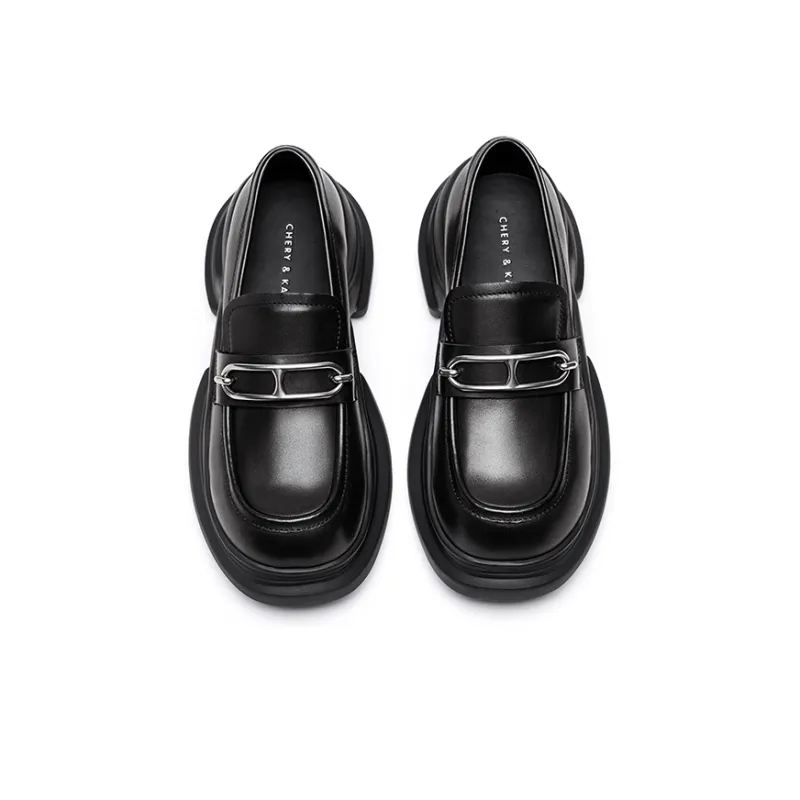 CHERYKALLY Loafers 6cm Women's Black-4