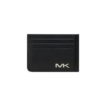 MICHAEL KORS MK Cooper Leather Wallets Card Holders Small Size Men's Black/Pearl Gray/Marine Blue