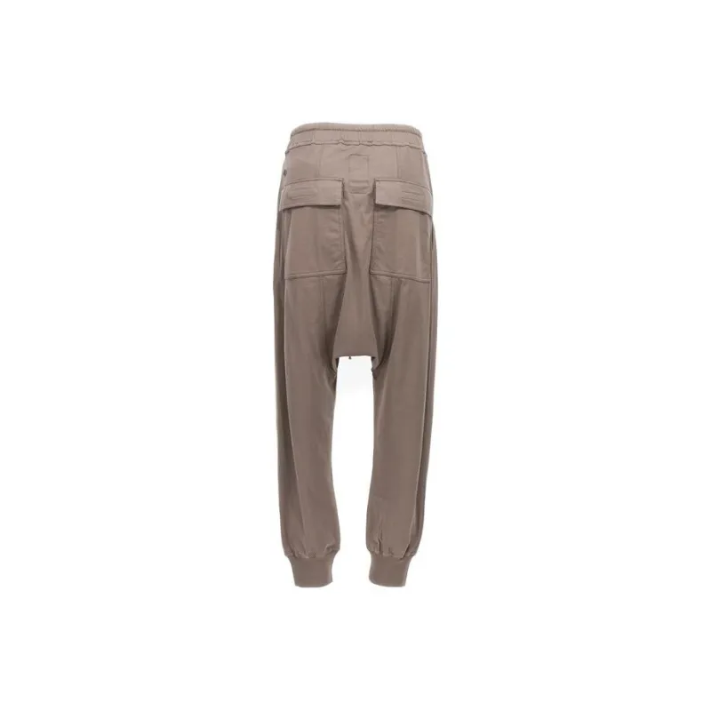 RICK OWENS Logo-embroidered Cotton Track Pants-1