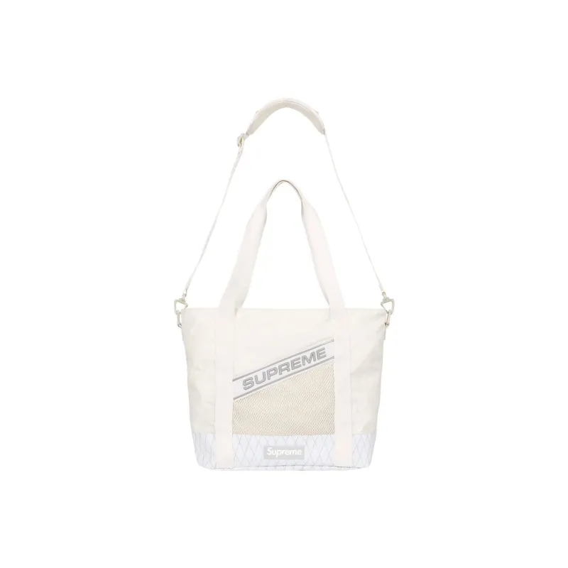Supreme Waterproof Nylon Tote Bag, Shopping Bag, Shoulder Bag, Handbag Regular Unisex White-3