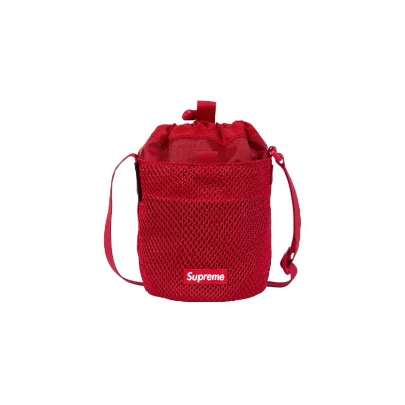 Supreme Waterproof Nylon Storage Bag, Toiletry Bag, Shoulder Bag, Crossbody Bag Trumpets Unisex Red-4