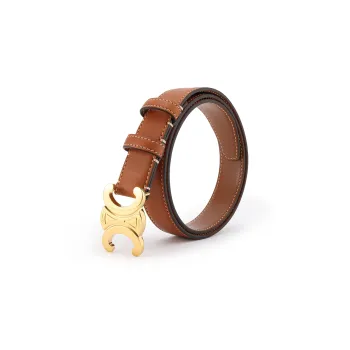 CELINE Medium Triomphe Belt In Natural Calfskin