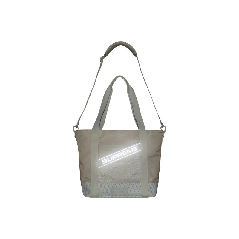 Supreme Waterproof Nylon Tote Bag, Shopping Bag, Shoulder Bag, Handbag Regular Unisex White-8