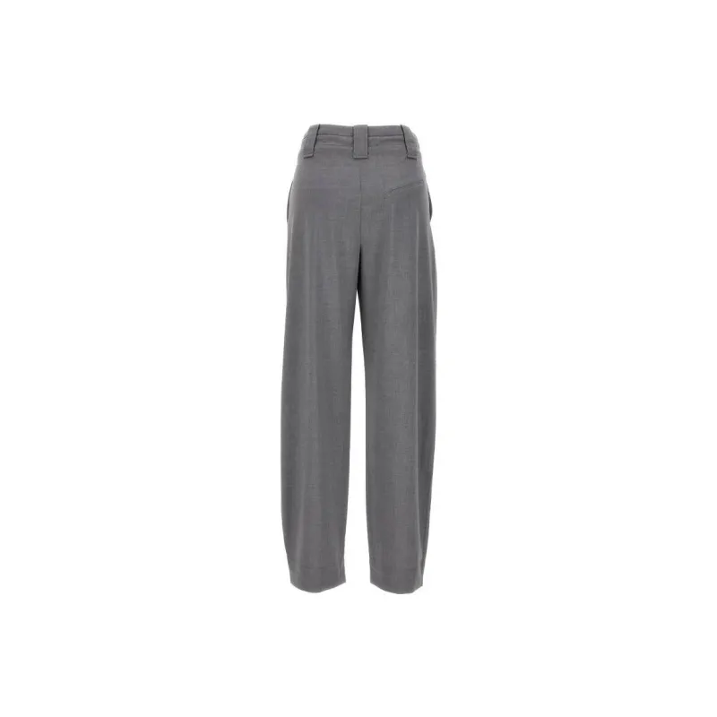 GANNI Drapey Drawstring Straight Leg Pants-1
