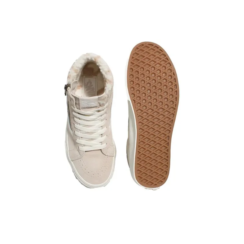Vans Sk8 Hi Reissue Side Zip Cozy Hug Sherpa 'Beige'-3